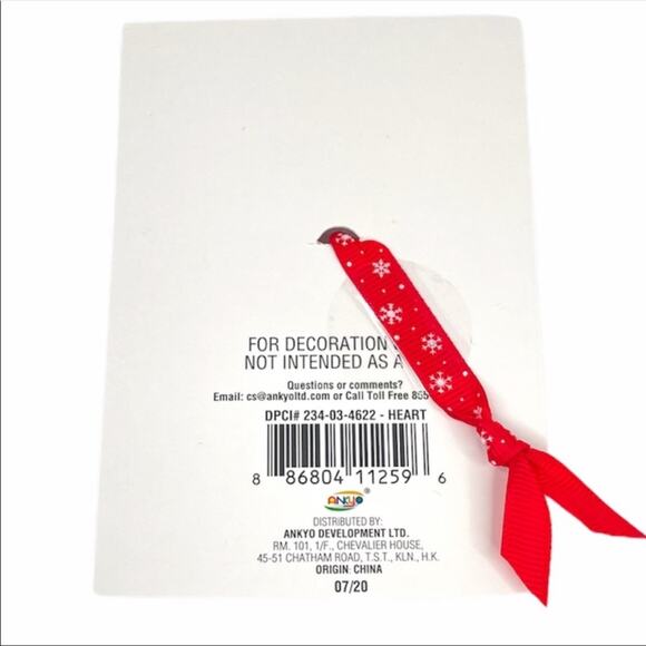 Ceramic Ornament I Love My Pet, Red, White, Black - Picture 3 of 4